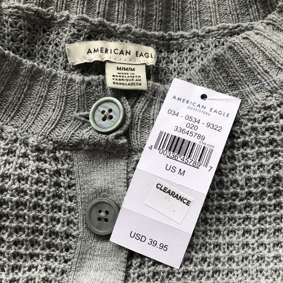🔥NWT🔥 American Eagle Outfitters Women’s Oversized Henley Sweater - Picture 5 of 8